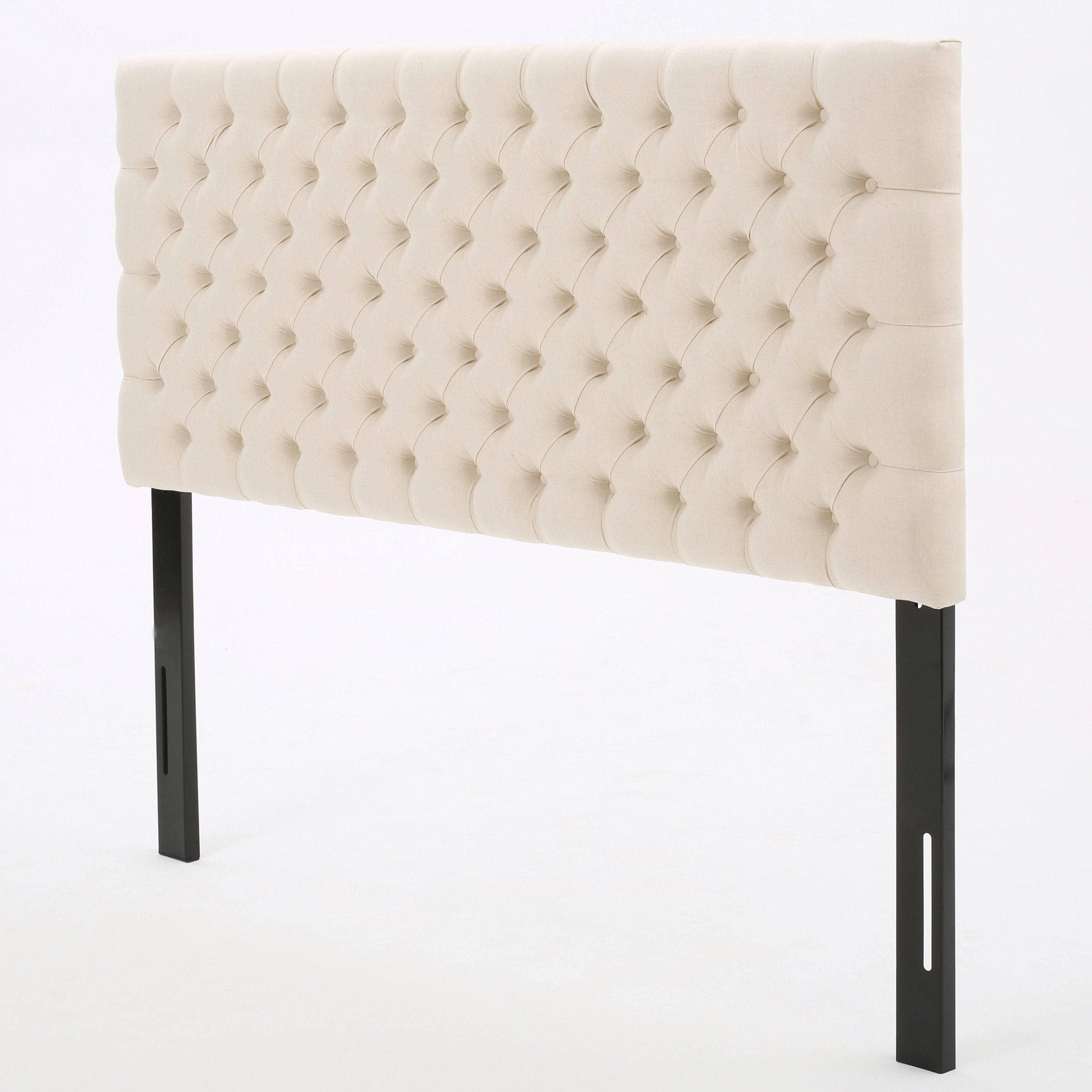 Contemporary Button Tufted Fabric Queen/Full Headboard - NH309892