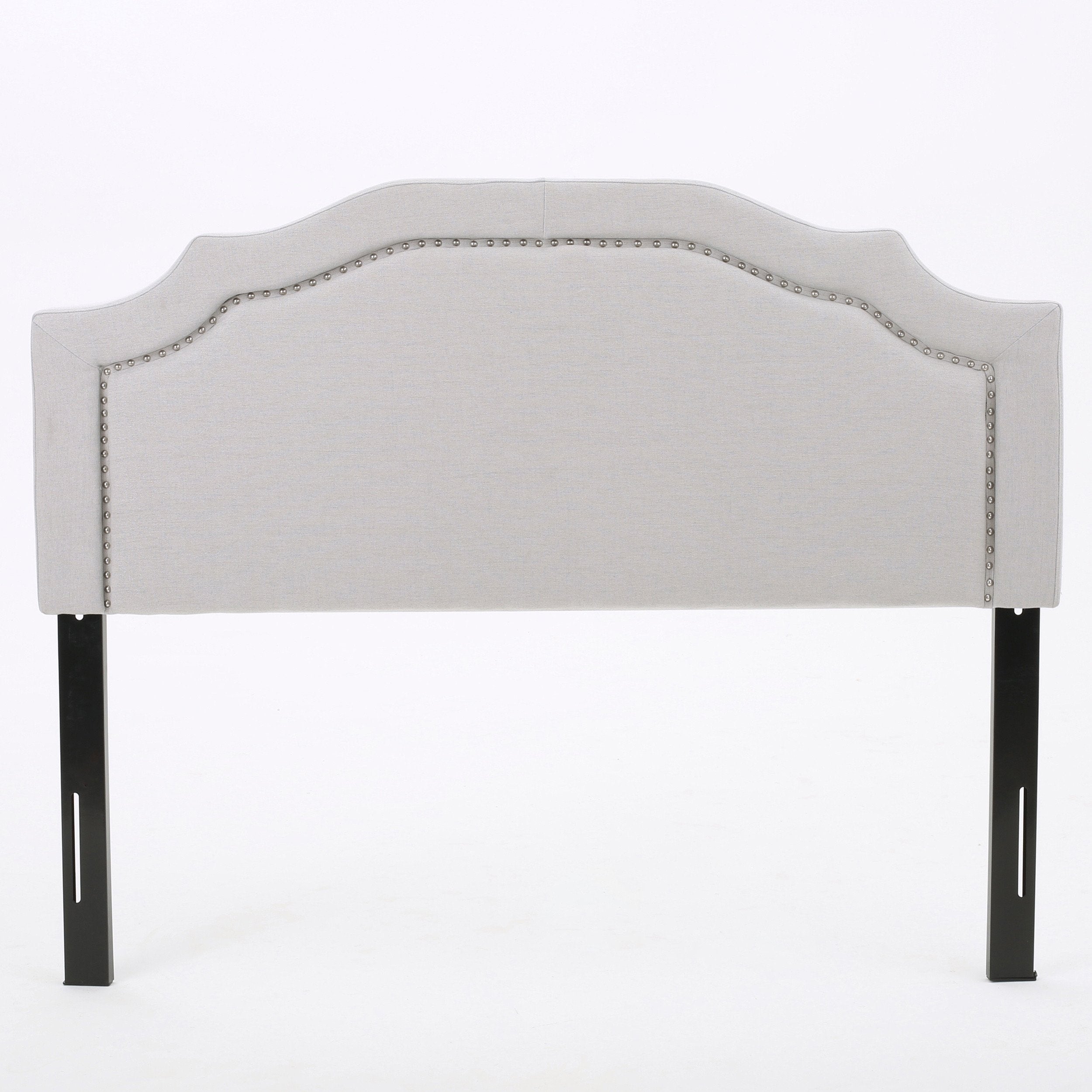 Light Grey Fabric Queen/ Full Headboard - NH584892