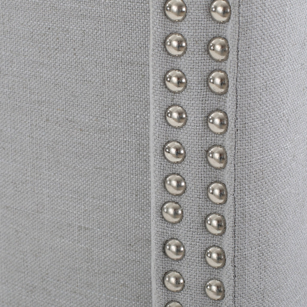 Button Tufted Fabric King/Cal King Headboard with Nailhead Accents - NH026992