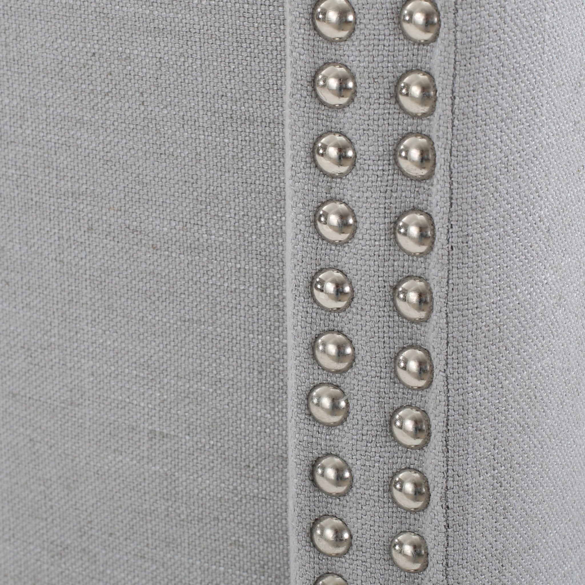 Button Tufted Fabric King/Cal King Headboard with Nailhead Accents - NH026992