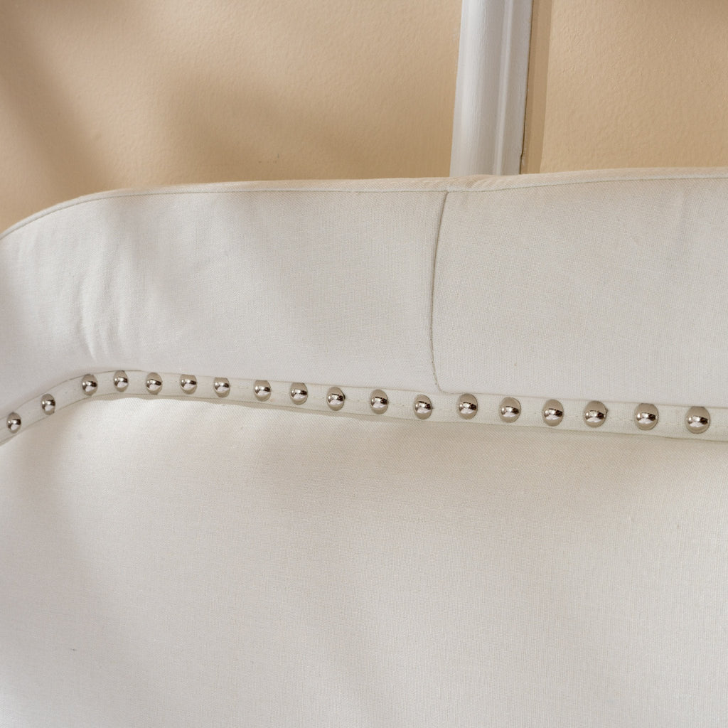 Ivory Fabric Queen/ Full Headboard - NH129892