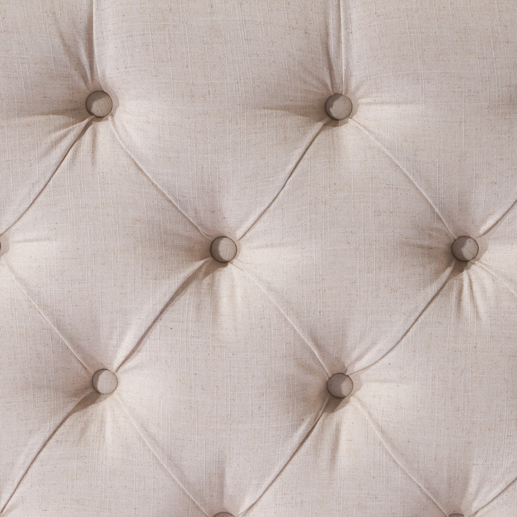 Winged King/ Cal King Tufted Fabric Headboard - NH868003
