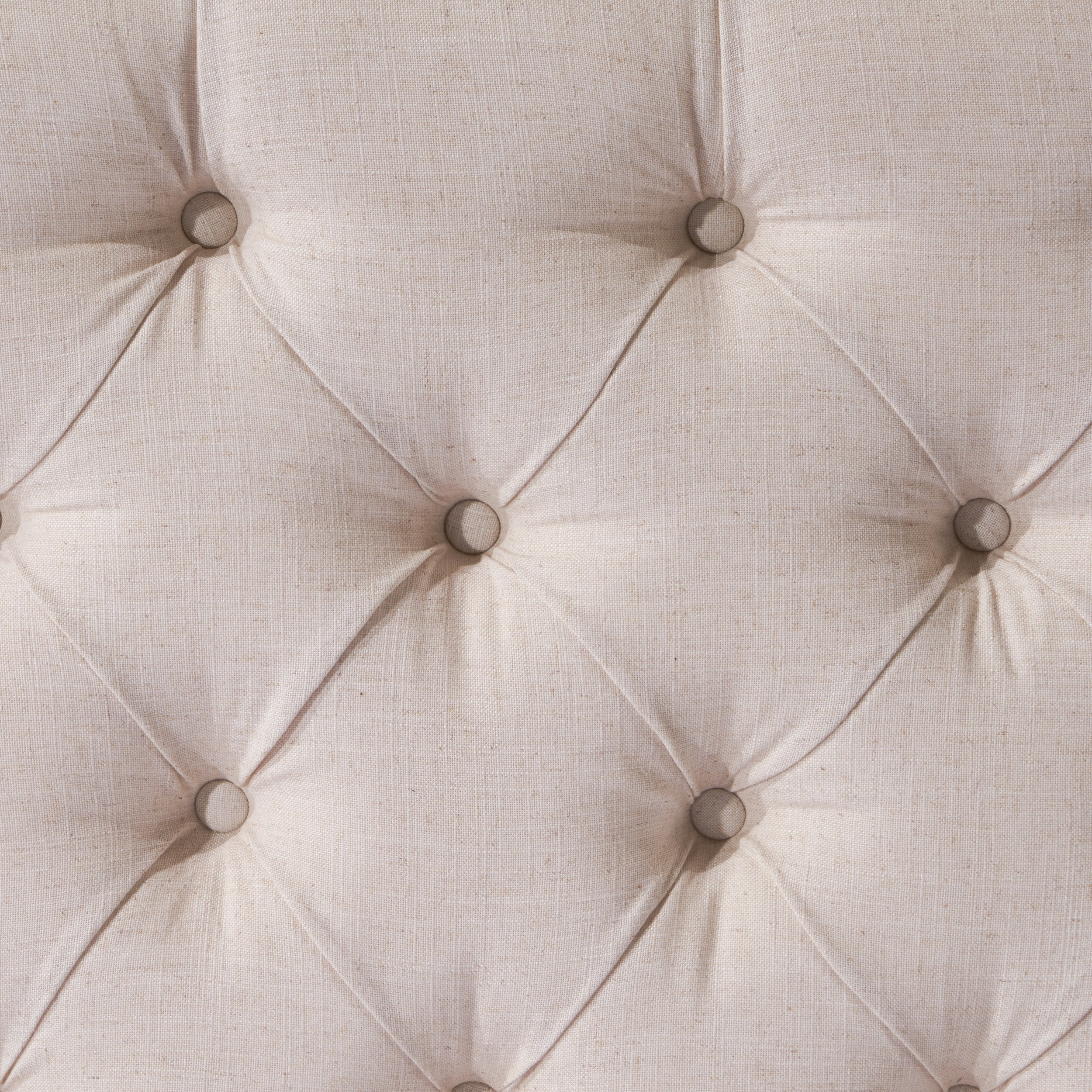 Winged King/ Cal King Tufted Fabric Headboard - NH868003