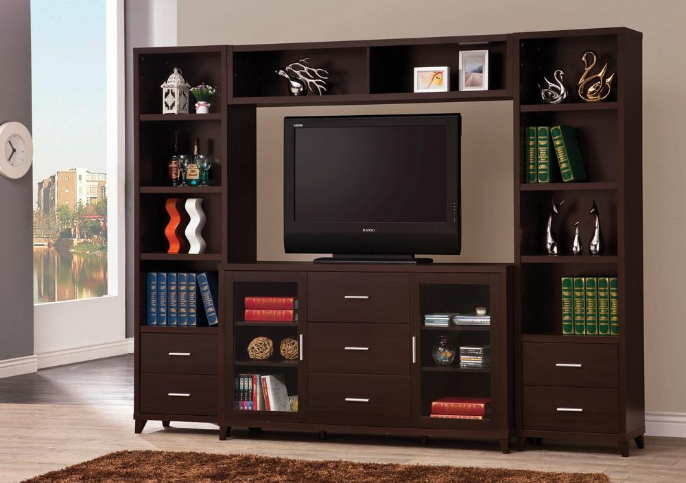 Bridge With 2 Encased Storage Compartments - Brown