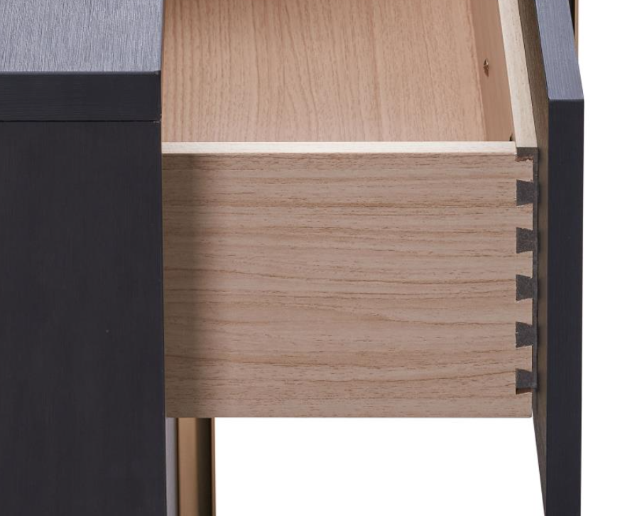 Marceline Collection 5-Drawer Chest - Black & Gold