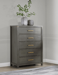 Kieran 5-Drawer Bedroom Chest Grey
